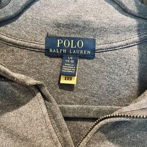 Gray Long Sleve Polo by Ralph Lauren Pullover